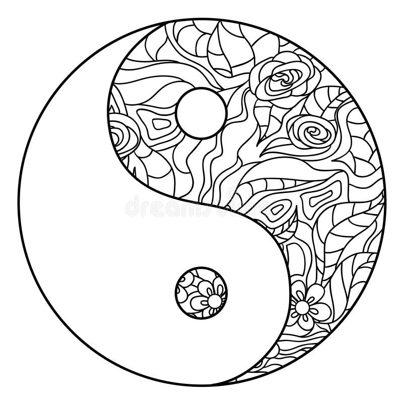 Download Yin En Yang De Verwezenlijking Van De Lijnkunst Vector ...