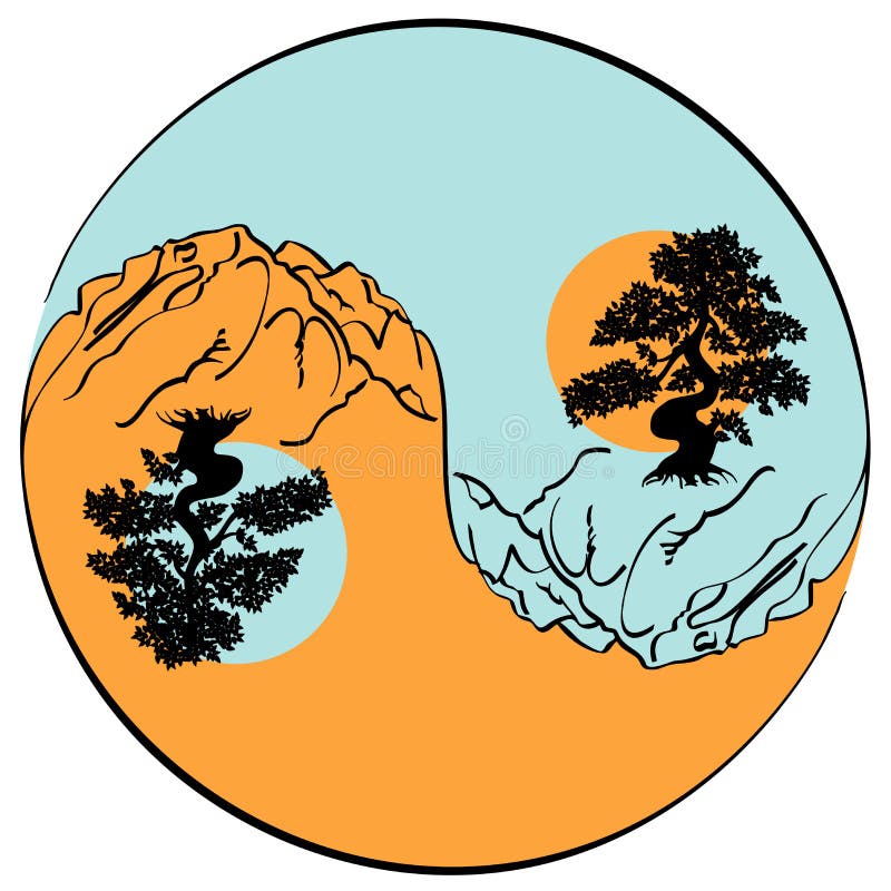 Yin - yang ilustracja wektor