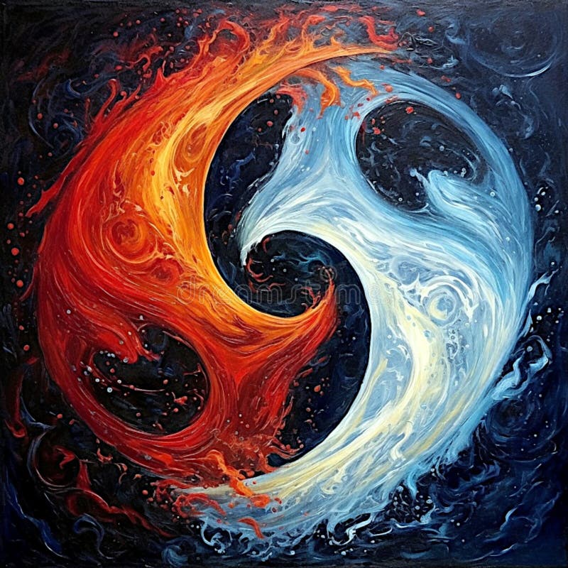 Yin Yang Symbol Ice Fire Stock Illustrations – 146 Yin Yang Symbol Ice ...