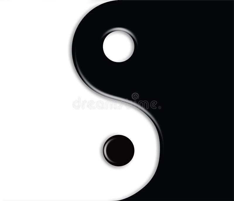 Yin Yang Hintergrund stock abbildung. Illustration von element - 26445326