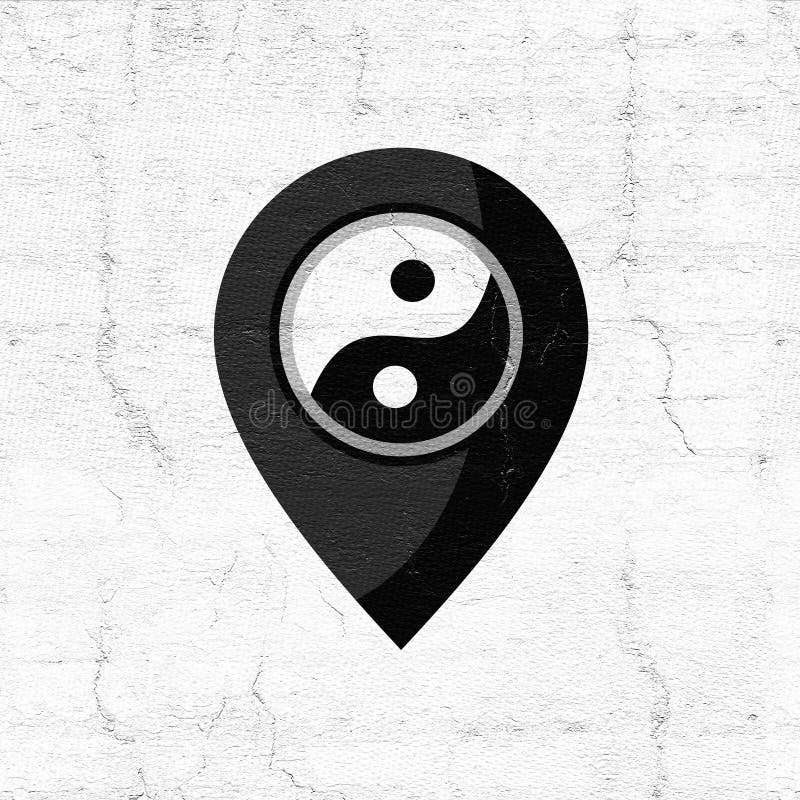 Yin yang icon vector illustration