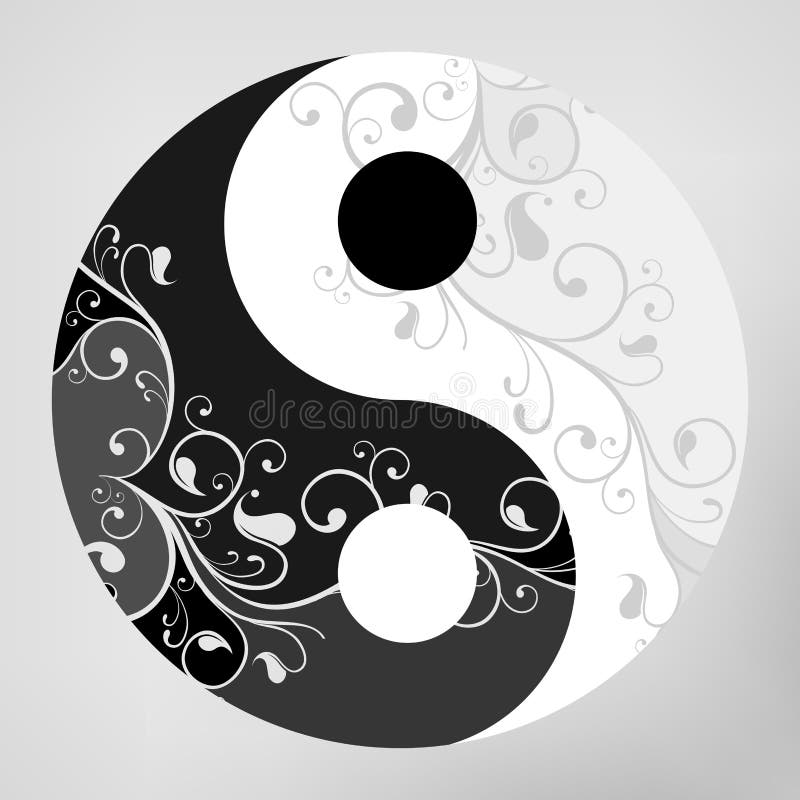 Yin yang pattern symbol stock vector. Illustration of ...
