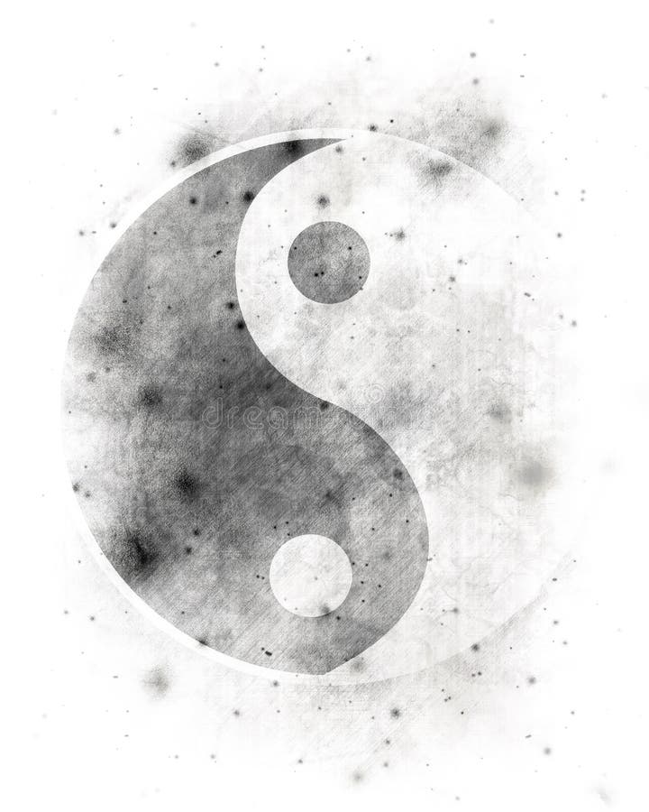 Yin Yang symbol ilustracja wektor
