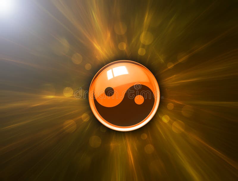 Yin Yang symbol on abstract background vector illustration Yin Yang symbol on abstract background vector illustration
