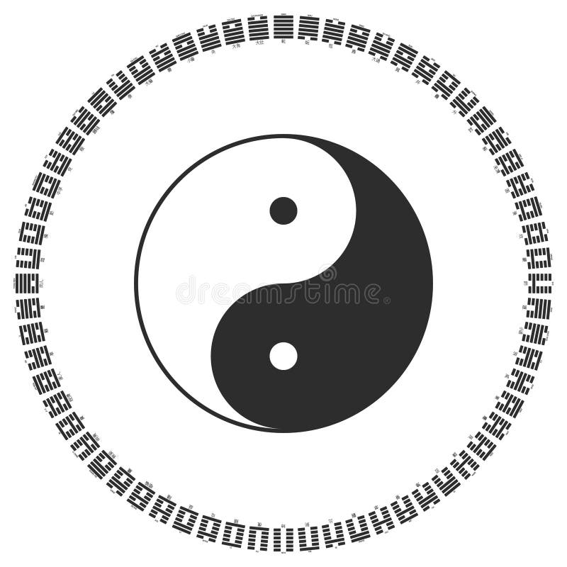 I Ching Hexagram, China Book Changes. Asian Trigram Sign Symbol Astrology  Balance Royalty Free SVG, Cliparts, Vectors, and Stock Illustration. Image  185869323.