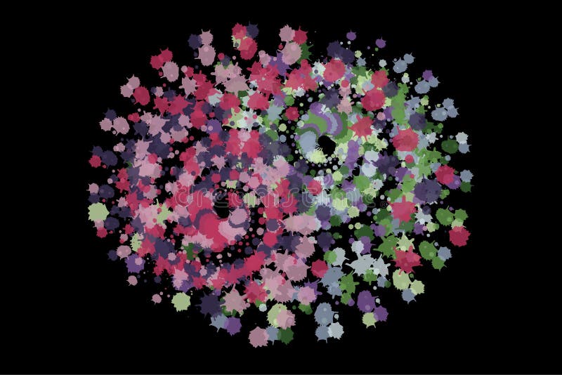 Yin-Yang Symbol Painted With Multicolored Splashes Of A Brush Stock