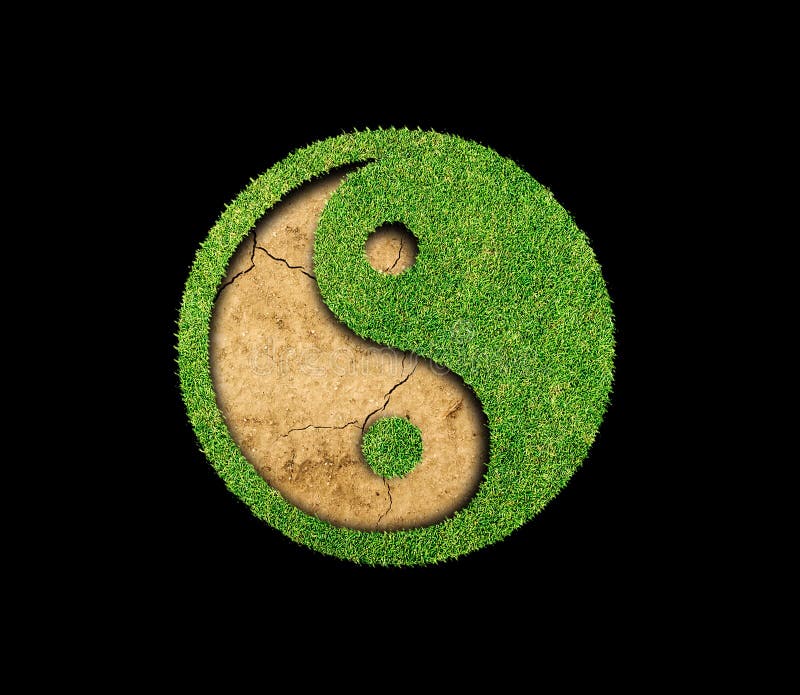 Yin Yang zielona trawa zdjęcie stock Yin Yang zielona trawa zdjęcie stock