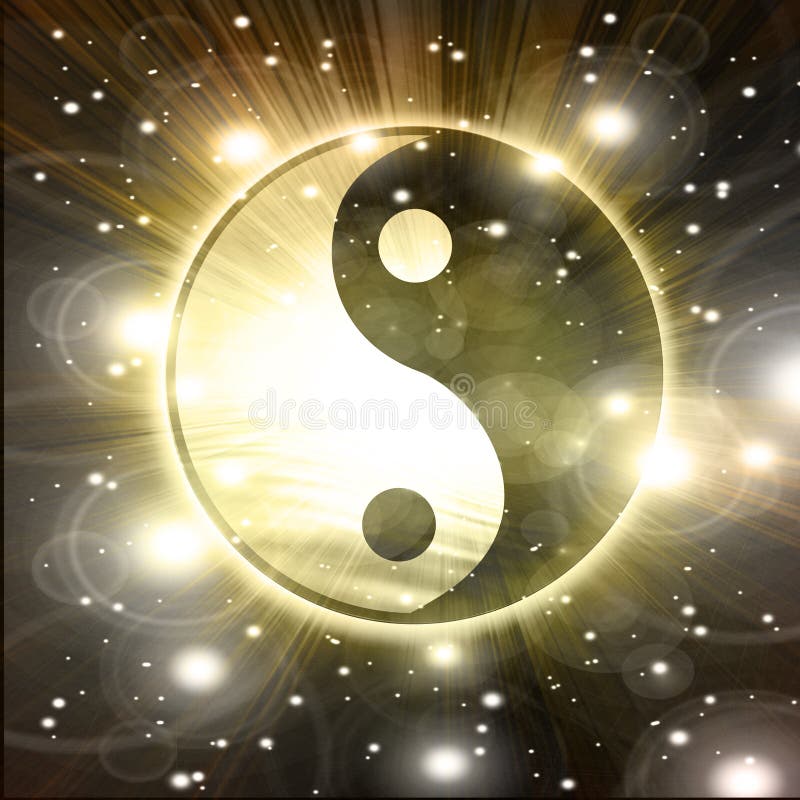 Yin Yang znak royalty ilustracja