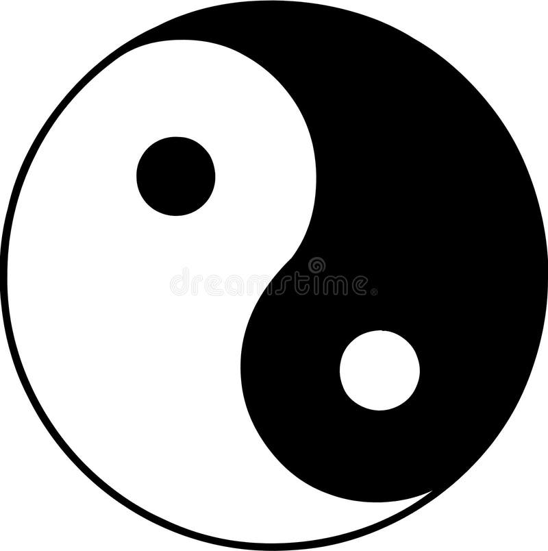 Ying wektorowy Yang ilustracji