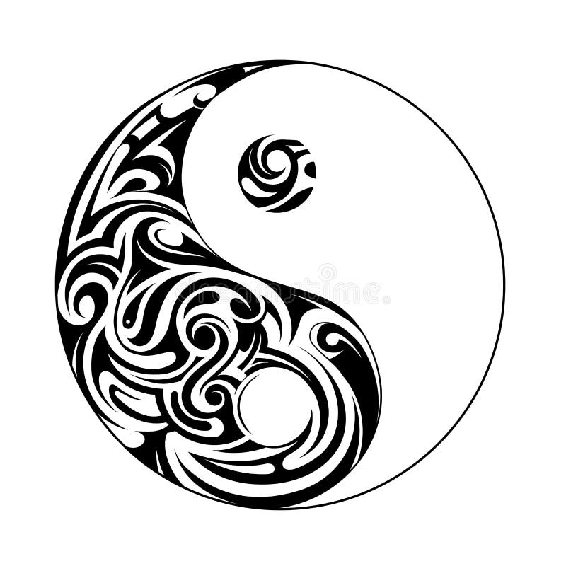Ying Yang kształt ilustracja wektor