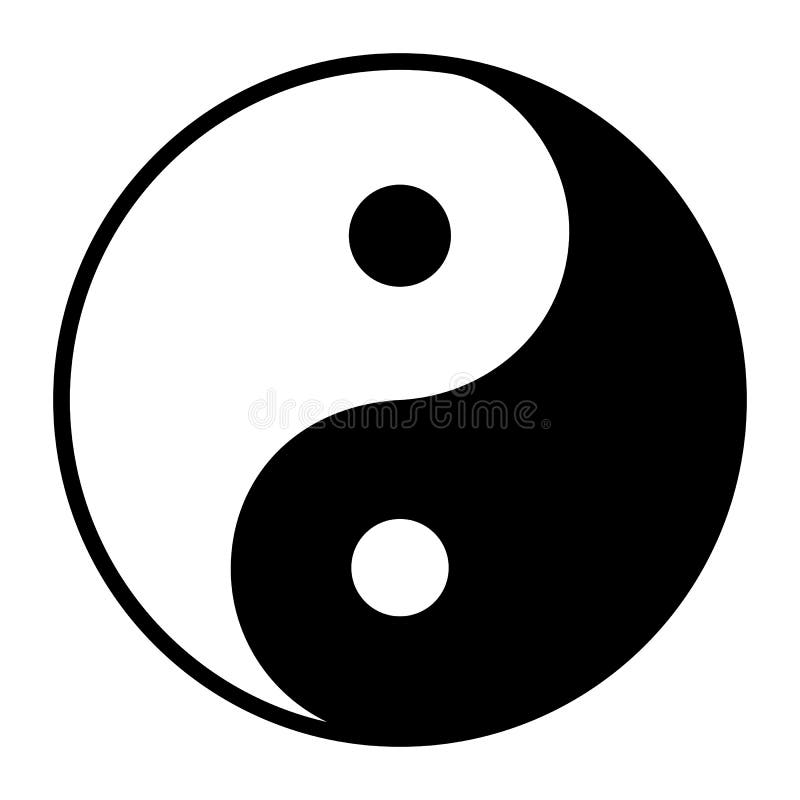 Ying Yang symbol harmonia i równowaga royalty ilustracja
