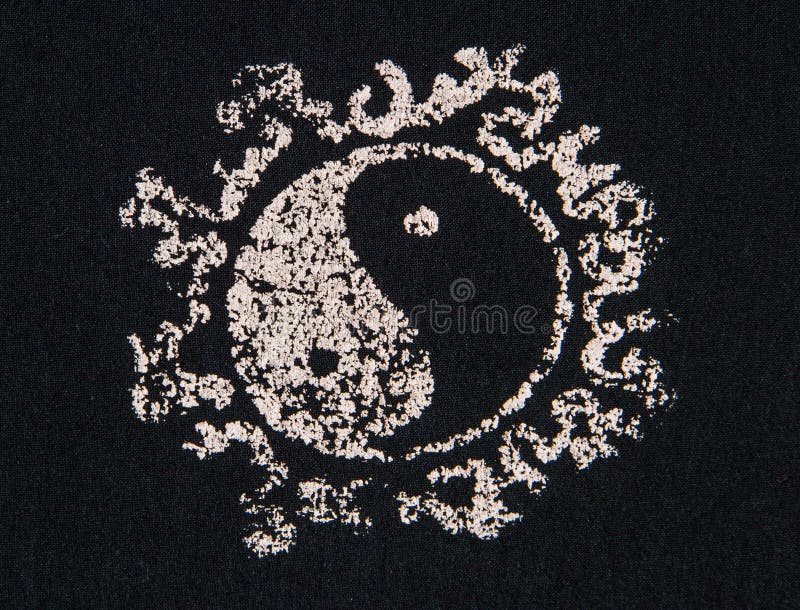Ying yang trycktyg stock illustrationer Ying yang trycktyg stock illustrationer