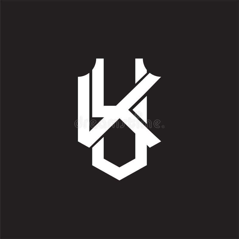 YK Logo monogram design template stock illustration