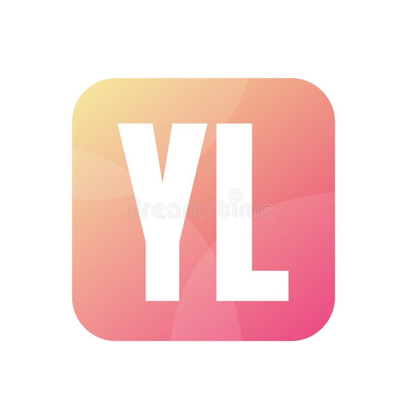 Yl y l black and yellow letter logo with swoosh Vector Image