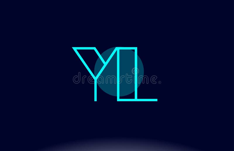 Yl y l black and yellow letter logo with swoosh Vector Image