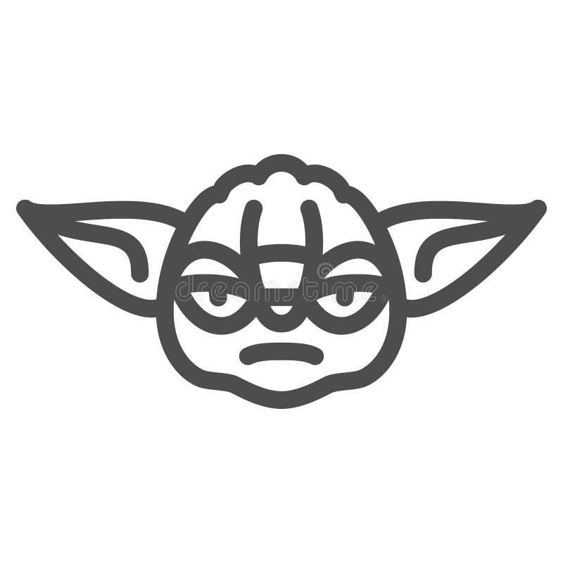 Yoda Line Icon, Star Wars Concept, Mysterious Species Jedi Master Vector  Sign on White Background, Outline Style Icon Stock Vector - Illustration of  yoda, master: 228926419