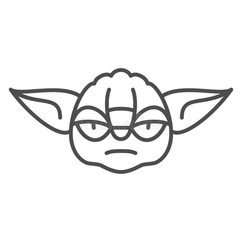 Yoda Thin Line Icon, Star Wars Concept, Mysterious Species Jedi Master  Vector Sign on White Background, Outline Style Stock Vector - Illustration  of lightstaff, mysterious: 228926564