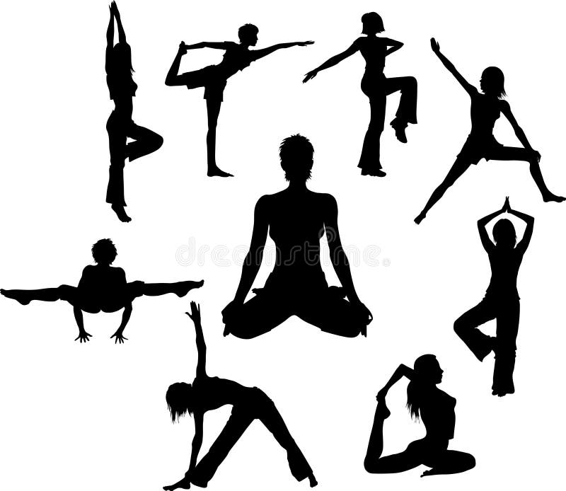 Yoga vector 2 stock vector. Illustration of modern, abdominal - 4801778