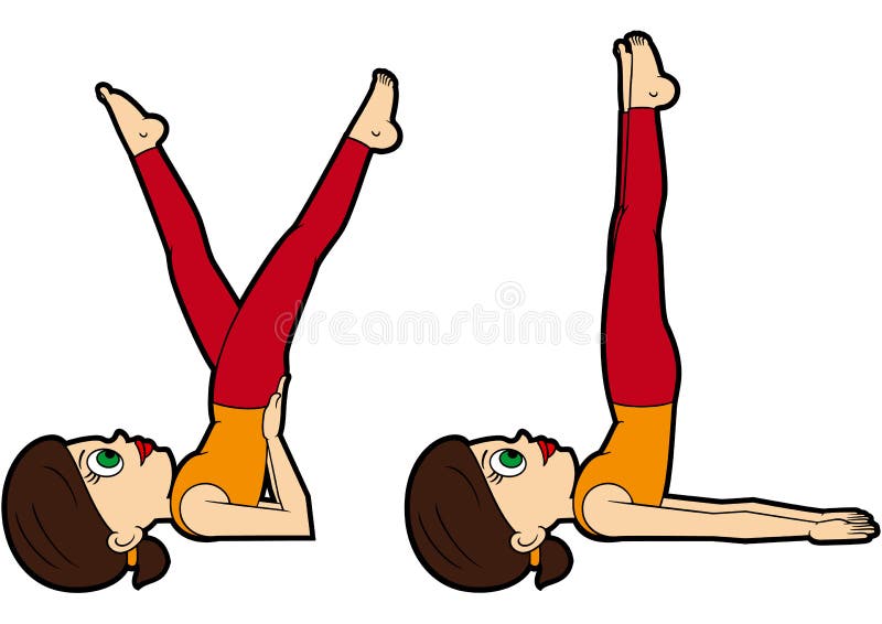 Shoulder Stand Pose Stock Illustrations – 270 Shoulder Stand Pose