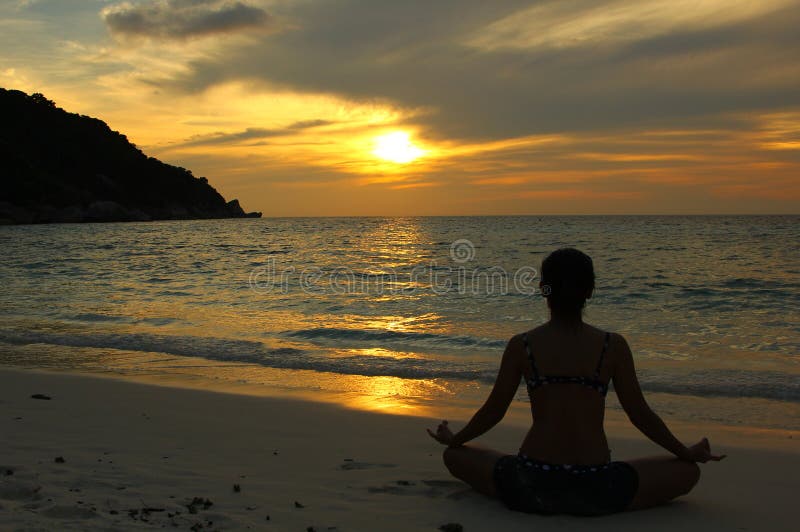 Yoga on the beach