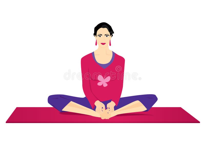 Yoga butterfly pose stock vector. Illustration of butterfly 7907290