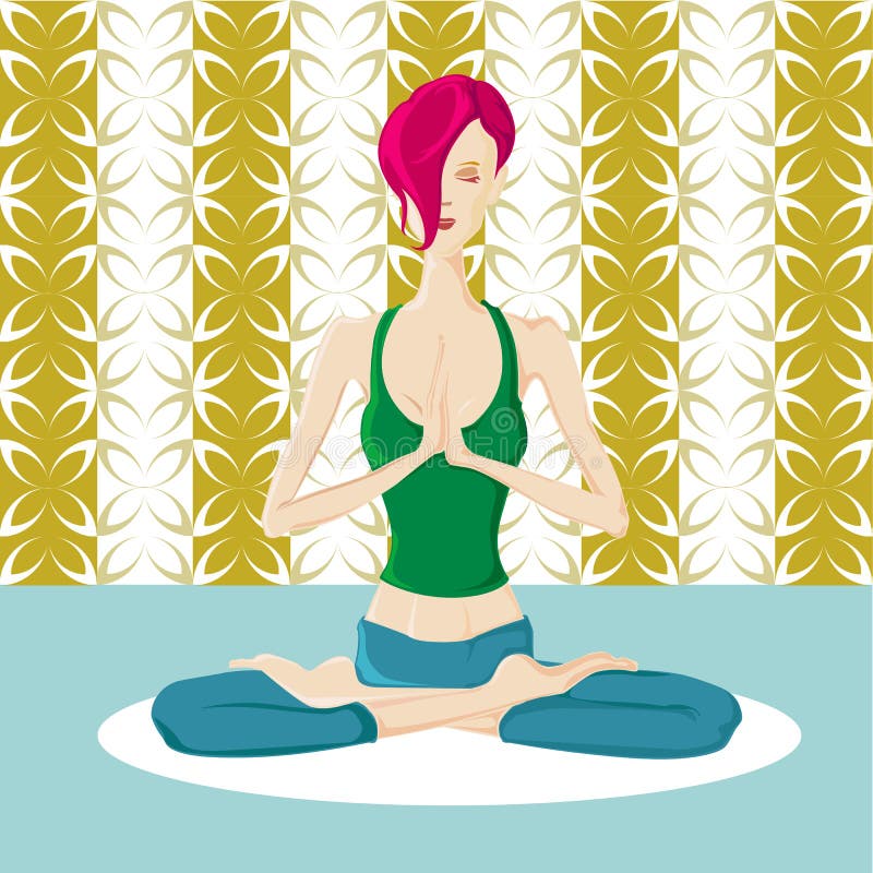 Yoga concept vector 2