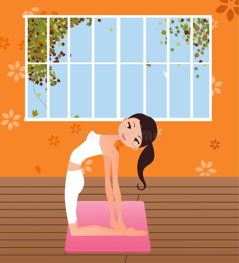 yoga de fille illustration libre de droits yoga de fille illustration libre de droits