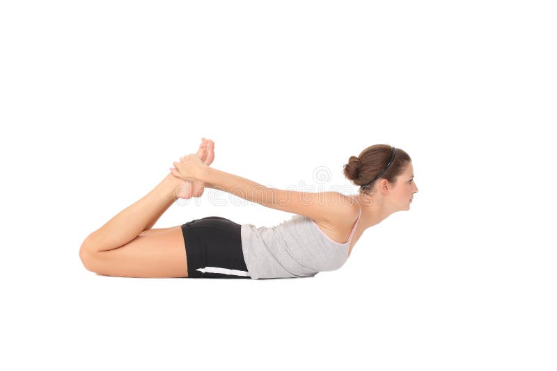 Yoga de formation de jeune femme photos stock Yoga de formation de jeune femme photos stock