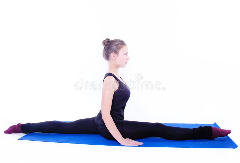 Yoga exercise stock photo. Image of healthy, person, mental 24407936