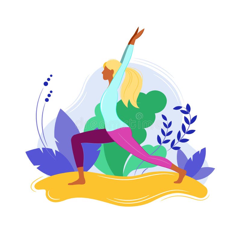 Yoga Fitness Concept. Sport women. stock illustration Yoga Fitness Concept. Sport women. stock illustration