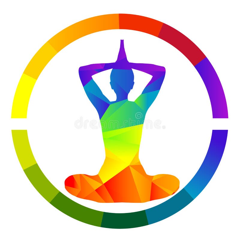 Yoga icon logo element stock vector. Illustration of group 19157622
