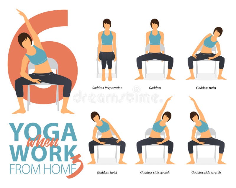 Yoga Poses for Concept of Balancing and Standing Poses in Flat Design  Style. Strong Woman Exercising for Body Stretching. Vector. Stock Vector -  Illustration of female, back: 184977456