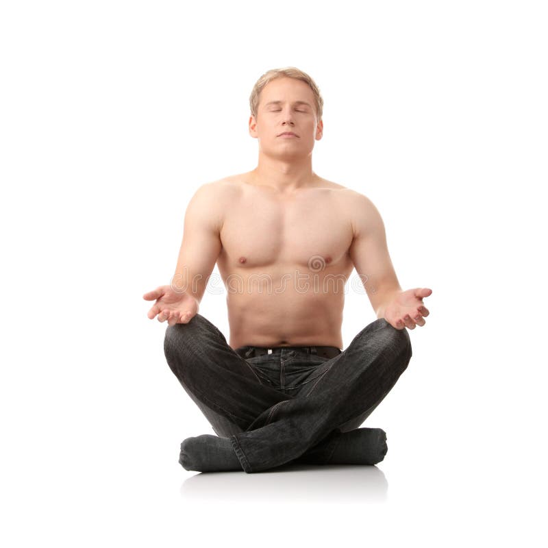 Yoga male royalty free stock photo