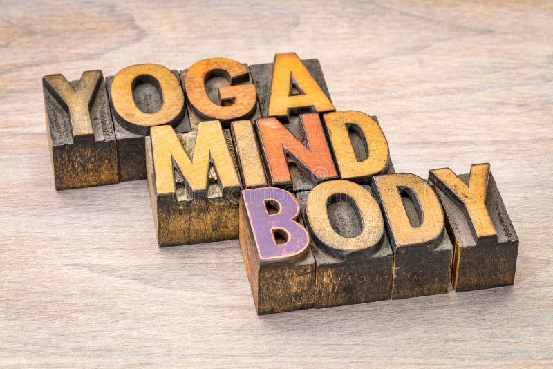 Yoga, mente, extracto de la palabra del cuerpo fotografía de archivo Yoga, mente, extracto de la palabra del cuerpo fotografía de archivo