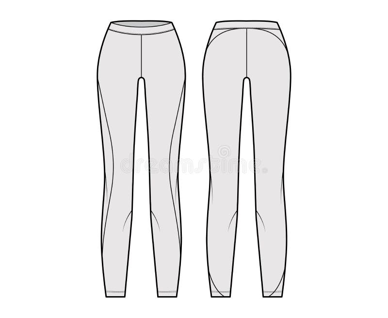 Technical Fashion Leggings Flat Sketch Stock Illustrations – 146 ...