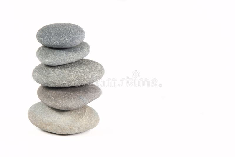 Yoga pebbles stacked