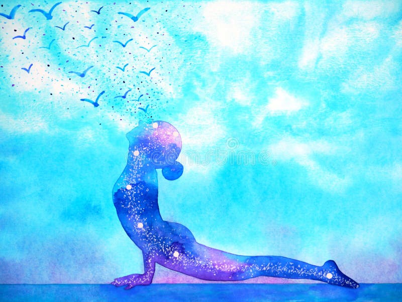 Yoga pentru câini orientată în sus reprezintă pictura pictură pictată abstractă pictură pictată pictură pictată pictură pictată ma royalty free stock photos