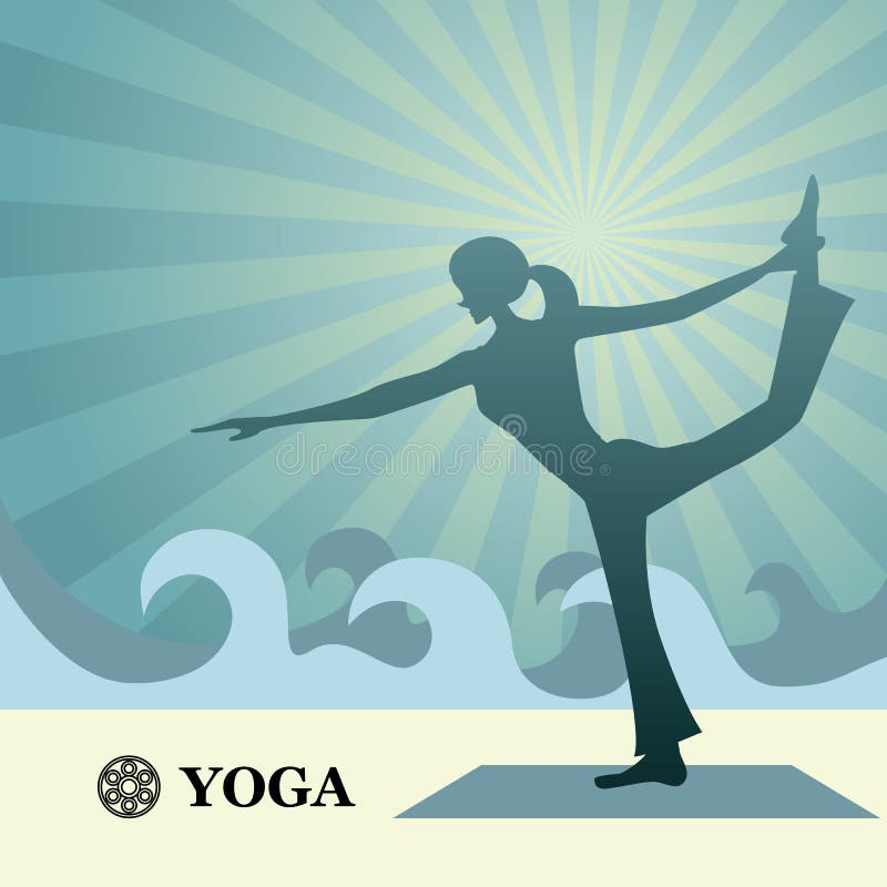Yoga and pilates background stock illustration