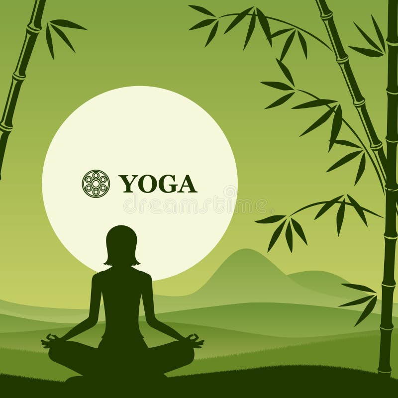 Yoga and pilates background royalty free illustration