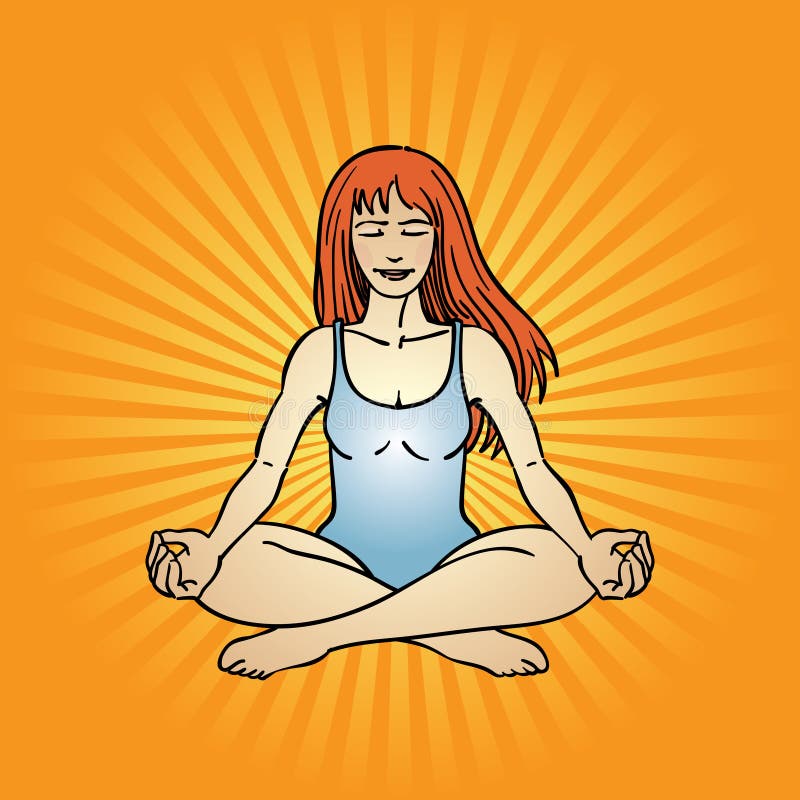 Meditation Pose stock vector. Illustration of mood, field 20511076