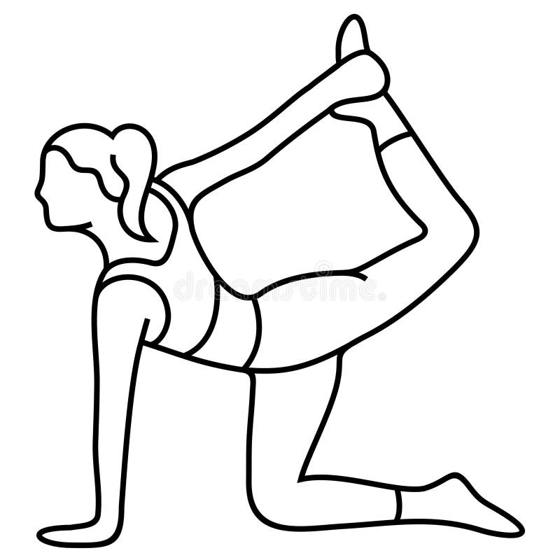 Yoga pose outline silhouette | Free SVG
