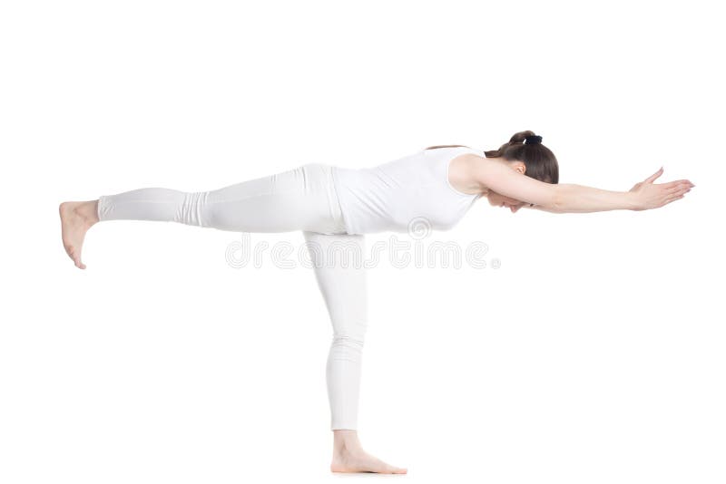 Silhouette Tuladandasana or Balancing Stick Pose is an advanced