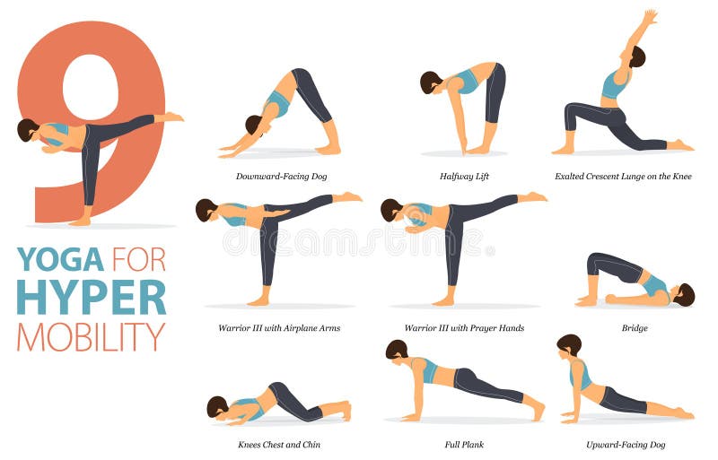 Infographic Yoga Poses Workout Home Concept Yoga Flexibility