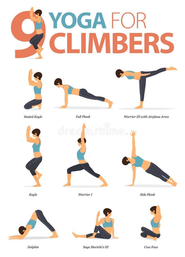 Infographic 9 Yoga Poses Workout Home Stock Vector (Royalty Free)  1970788208 | Shutterstock