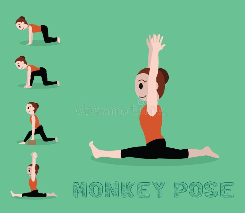 Splits Pose (Front Splits Pose) Variations - 33 variations of Front Splits  Pose | Tummee.com | Yoga flow sequence, Monkey pose, Poses