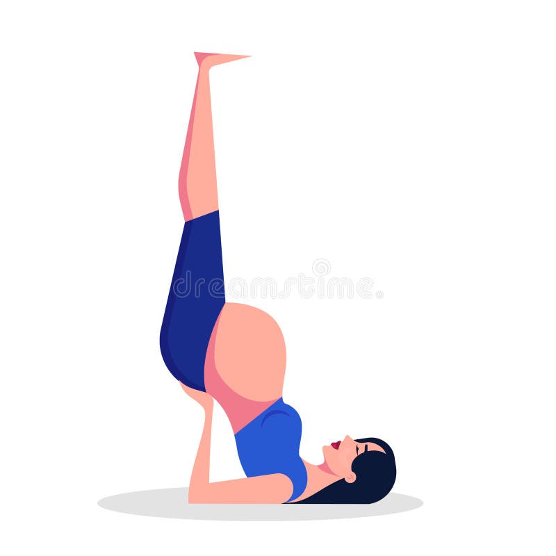 Yoga For Pregnant Woman Concept Fitness And Sport Stock Vector Illustration Of Mother