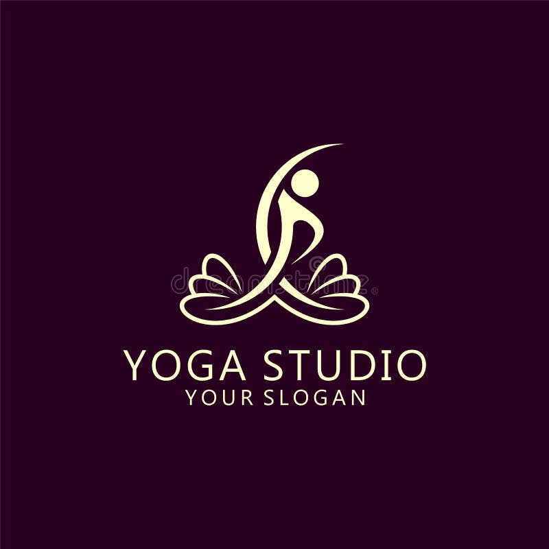 Yoga studio logo vector stock vector. Illustration of graphic 211747295
