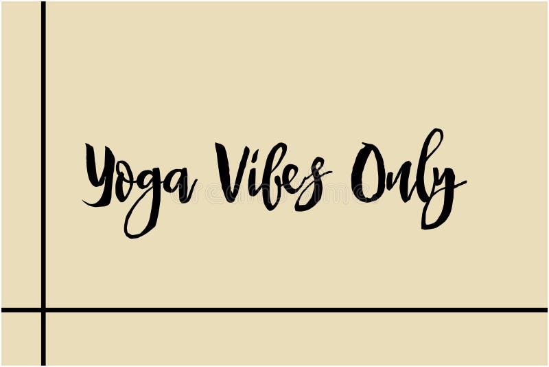 Yoga Vibes Colorful Concept Poster with Lettering Stock Vector