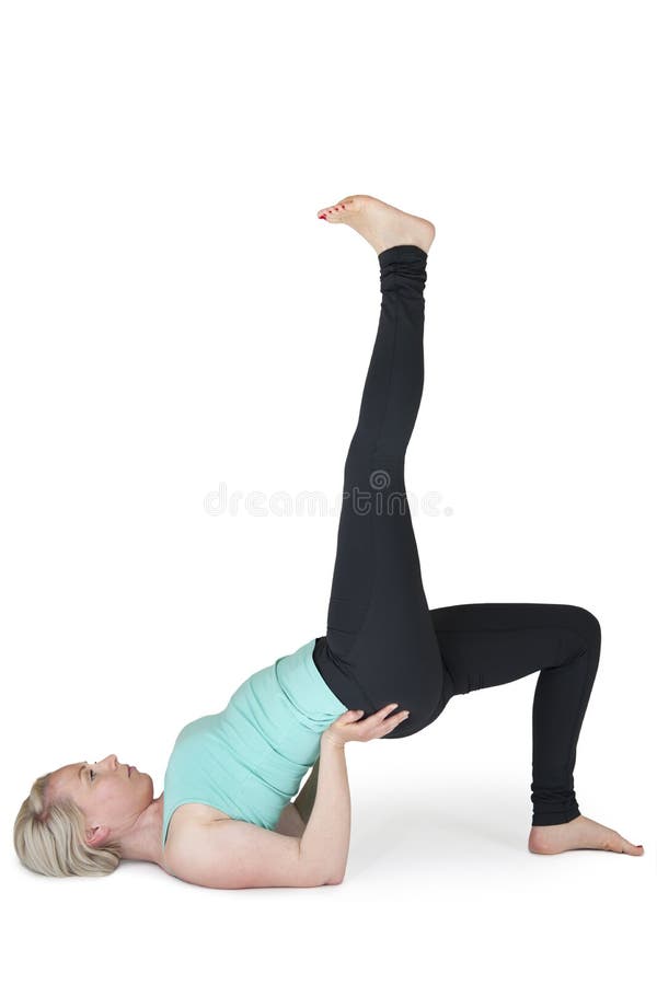 Leg Stretching Exercises in the Supine Position Stock Image - Image of  preventive, physio: 230860681