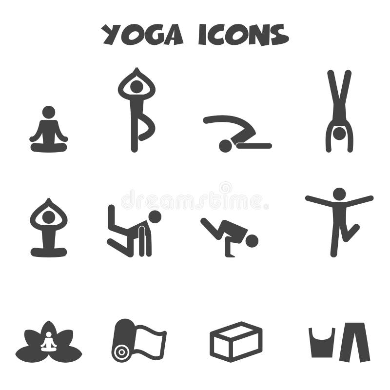 Yogasymboler stock illustrationer Yogasymboler stock illustrationer